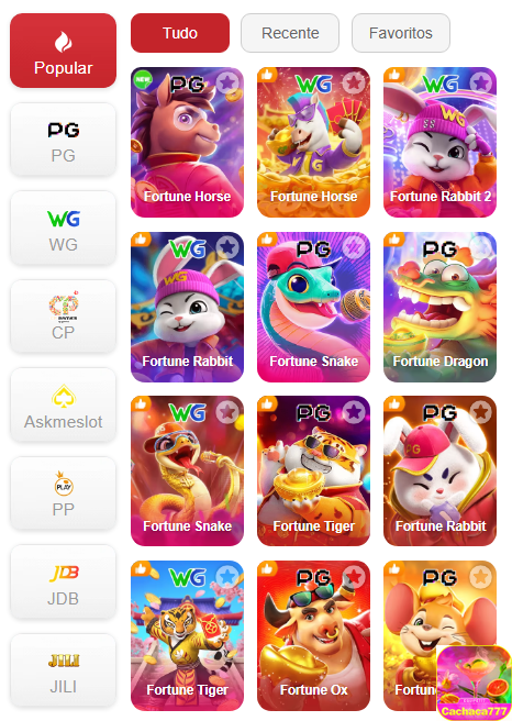 Experiência de Jogos cachaca777.com