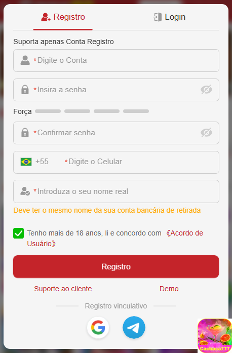 Experiência de Jogos cachaca777.com